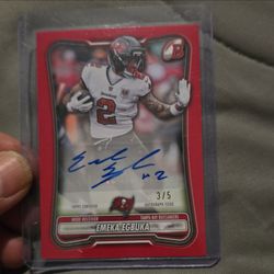 2026 Topps Bowman Emeka Egbuka bpa-ee Auto SSP case hit /5