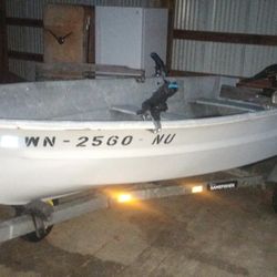Fiberglass Boat With Trailer