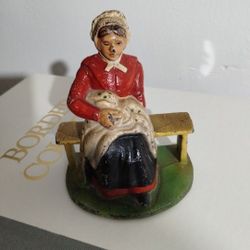 MID CENTURY - CAST IRON BOOKEND / DOOR STOP 5"×4"
