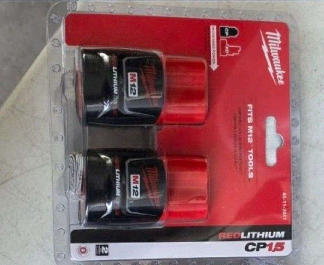 M12 12-Volt 1.5 Ah Lithium-Ion Compact Battery Pack (2-Pack)new
