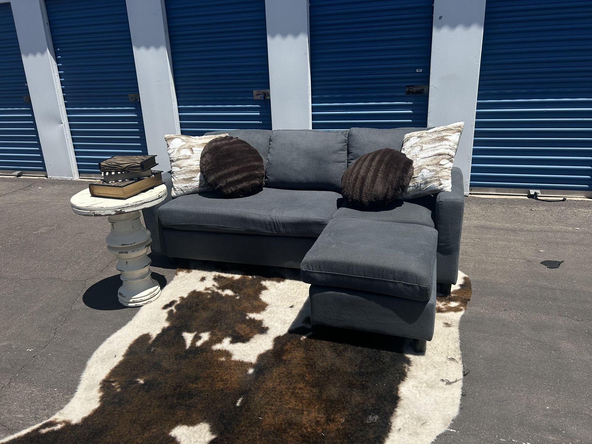 Gray Ashley 2 Piece W Chaise Sectional Couch