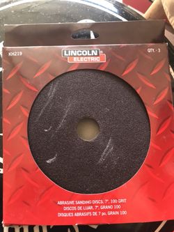 Lincoln Welder 7’ Abrasive sanding disks