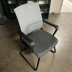 CLATINA Ergonomic Office Guest Chairs - Mesh Sled Base (Grey/Black)