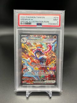 Pokemon 2024 Twilight Masquerade Greninja EX 214 Special Illustration Rare PSA 9 Mint