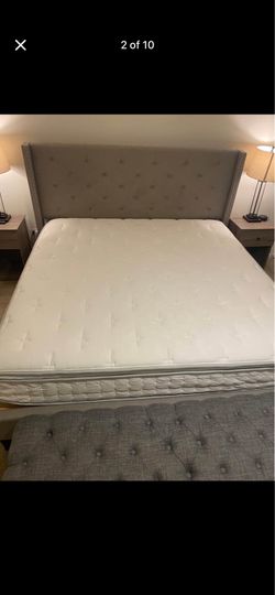 King size 12 inch mattress euro top hybrid firm