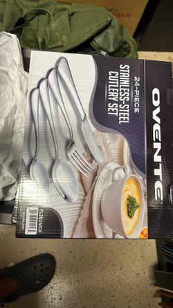 Ovente 24 Pc Stainless Steel Cutlery Set