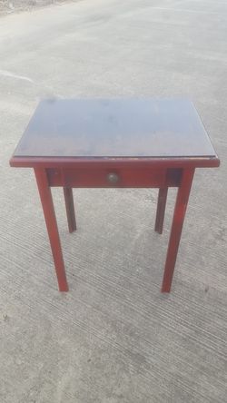 Red end table
