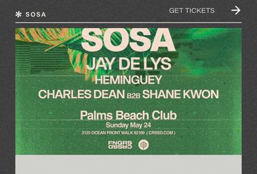 Sosa Palms Beach Club May 24th