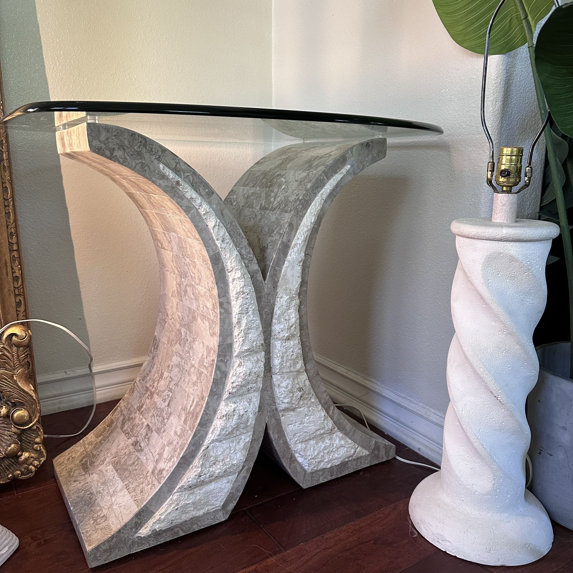 Vintage Tessellated Stone Side Table