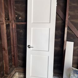 24x80 interior traditional style door solid wood 3 panels