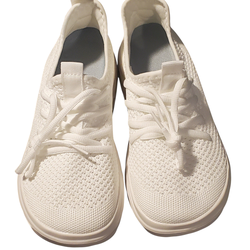 White knit slip-on sneakers, Wide Toe Box Sneakers, Size 7,  woman's