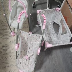 Baby Doll Crib, Stroller And Swing