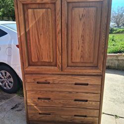 Open Cabinet With Light Stand 3  Drawers 38"W - 82"L - 17"D