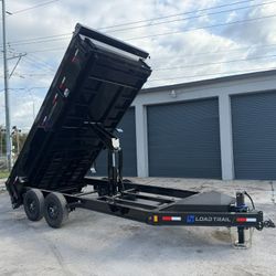 Load Trail 7 × 16 Low Side Dump Trailer 14k
