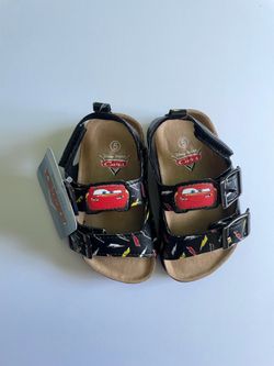 Toddler Size 5 Disney Pixar Cars Lightning McQueen Adjustable Cork Footbed Sandals