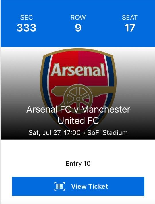 Arsenal VS Manchester United