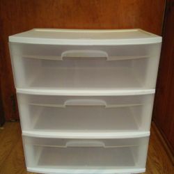 Sterilite 3 Drawer Plastic Storage