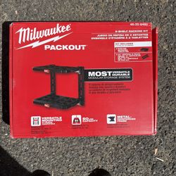 Milwaukee PACKOUT 20 in. H x 22 in. W Slatwall Accessories Black Resin Racking Kit with Metal Reinforced Frame and Handle
