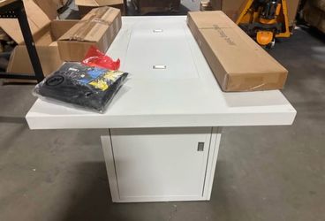 NewAssembled Outdoor 43" Aluminum Propane Fire Pit Table 60000 BTU Fireplace Table