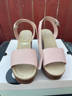 Me Too Pink Platform Wedge Sandals