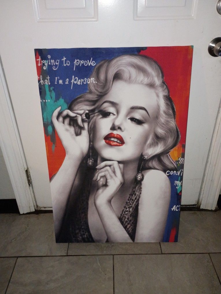 Canvas Of Marilyn Monroe
