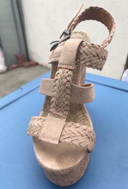 Beige wedges