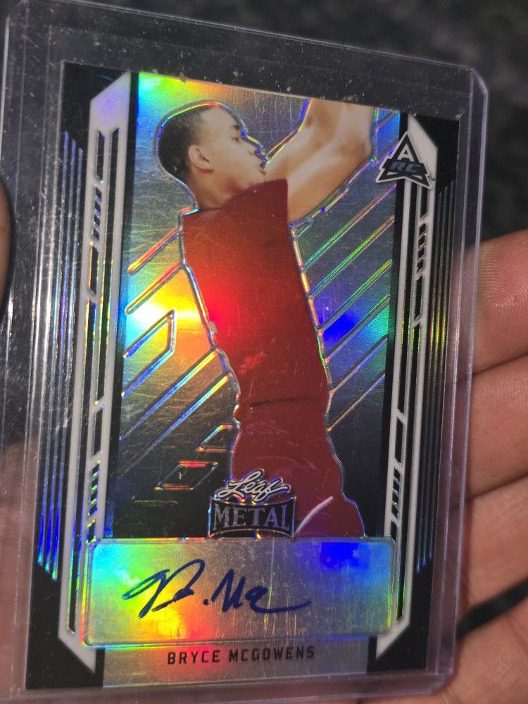 Bryce McGowens RC Auto Refractor Metal #ED /15 BLAZERS
