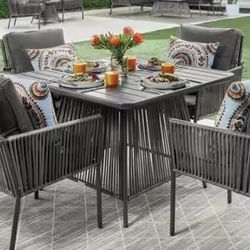 NEW Steel Dining Table, Tolston Metal Outdoor High End Dining Table !