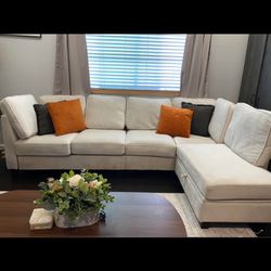 Suede Cream Couch