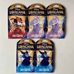 15 Disney Lorcana The First Chapter Sleeved Booster Packs