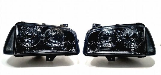 Headlights For 06 - 09 Dodge Charger Smoked