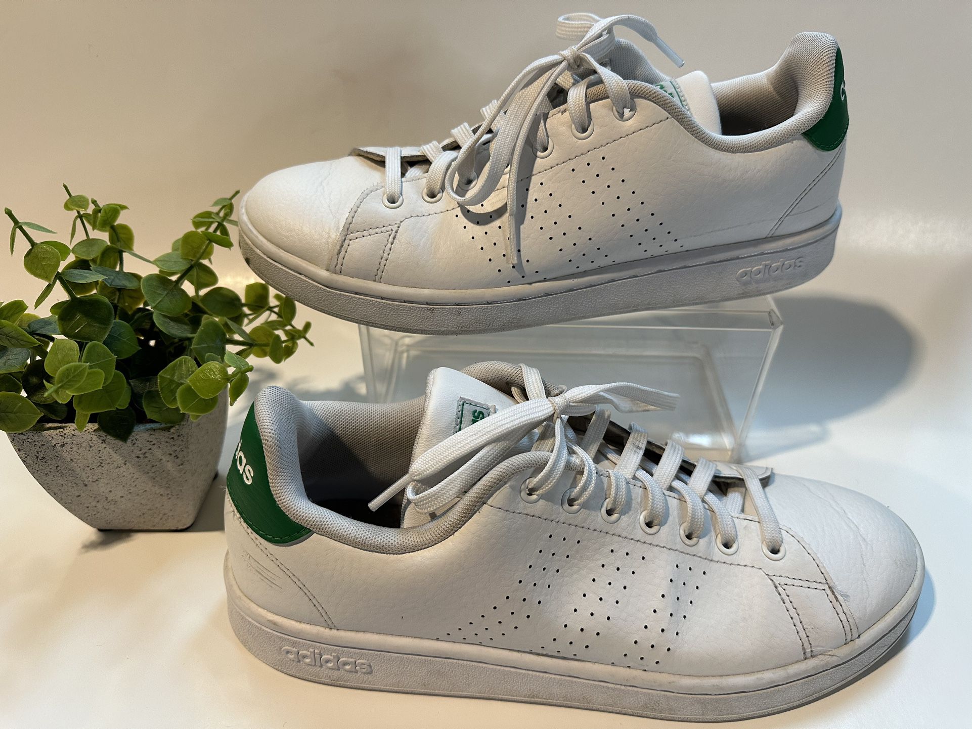 Adidas Advantage Style F36424 White/Green Men's Size 10