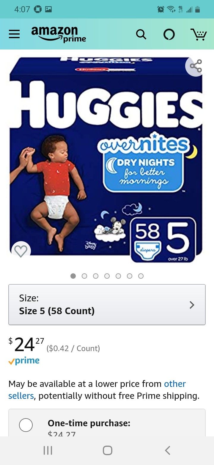 Huggies goodnites size 5 58 count never opened