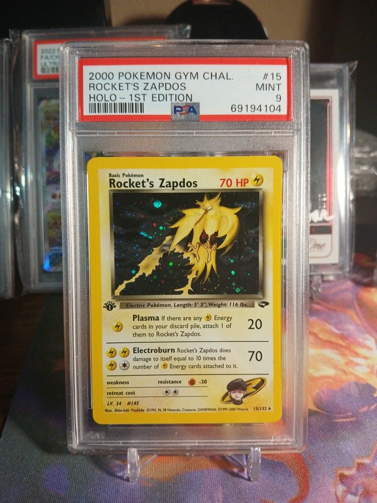 Pokemon Rocket's Zapdos 1st Edition Holo PSA 9