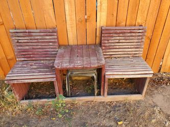 Wooden bench