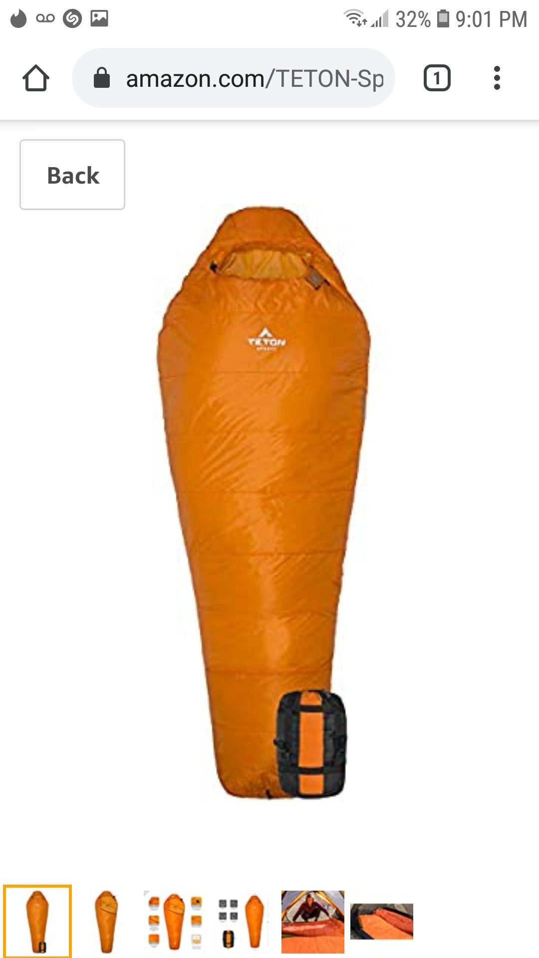 TETON Sports Altos Lightweight Mummy Sleeping Bag; Camping, Hiking, Backpacking - Orange