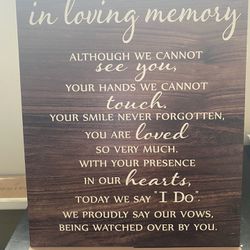 Wedding Memorial Sign 