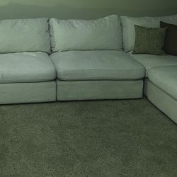 Large 6piece L Shape Sectional Down Filled Couch