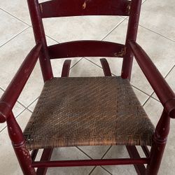 Vintage Wooden Child’s Rocking  Chair