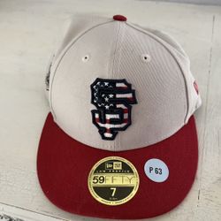 New Era SF San Francisco Giants 59FIFTY LP 4th of July Stars and Stripes Fitted 