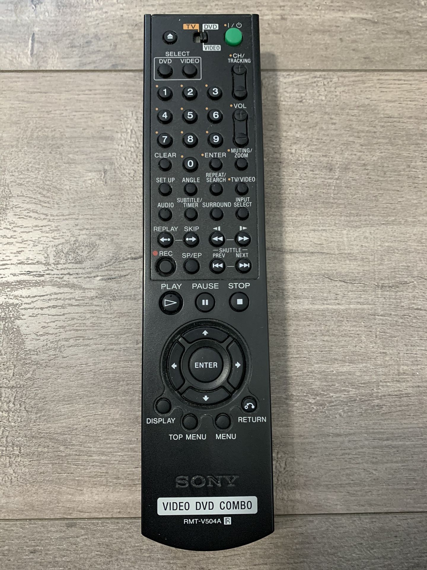Original Sony RMT-V504A DVD/ VCR Combo Player Remote Control
