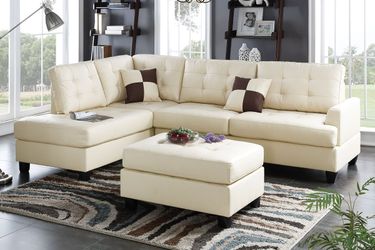 livingroom set new in boxes sectional sofa with ottoman 104x75