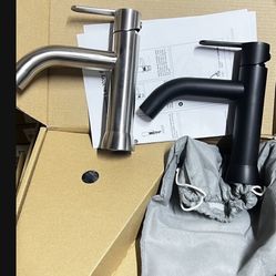 Bathroom Faucet One Hole New Still In Box Available Nickel Or Black 