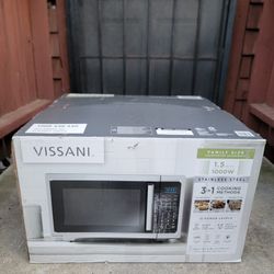 New Vissani 1.5 cu. ft. Countertop Convection Micrrowave Stainless Steel