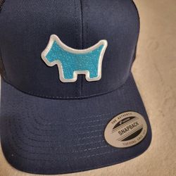 Custom Scotty Dog Yupoong Cameron Hat Navy Tiffany