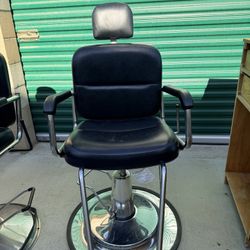 Reclining Barber Salon Chair With Head Rest