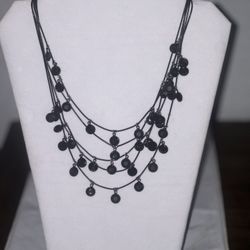 Simply Vera Vera Wang Black Bead Multi Strand Necklace