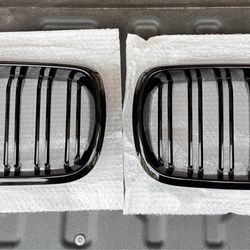 14-18 BMW X5/X6 Gloss Black Kidney Grilles