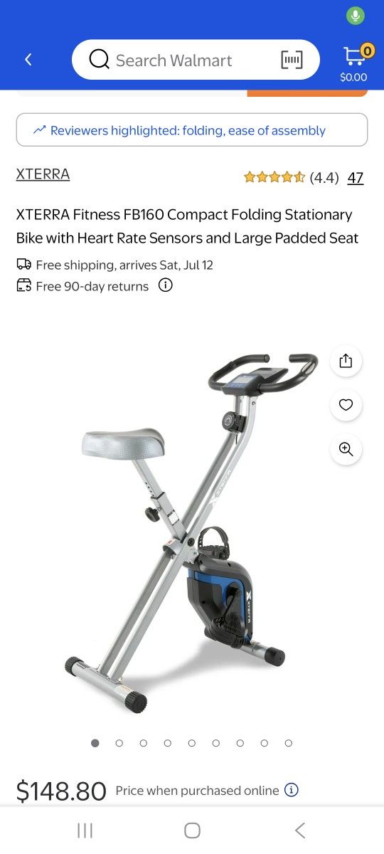 Brand NEW-Never Used Xterra Excercise Bike
