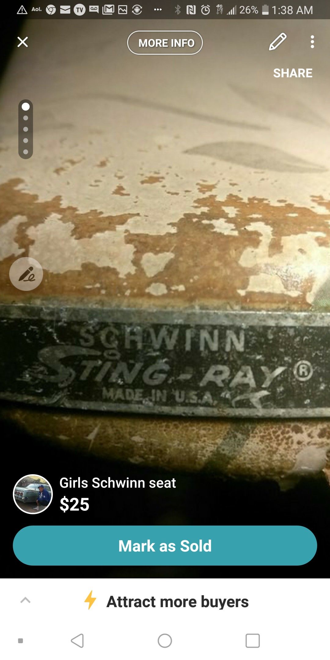 Girl's Schwinn banana seat